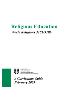 Religious Education – World Religions - Education