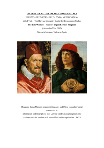 1 DIVERSE IDENTITIES IN EARLY MODERN ITALY IDENTIDADES