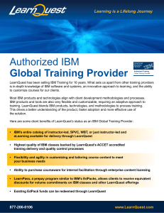 Authorized IBM Global Training Provider