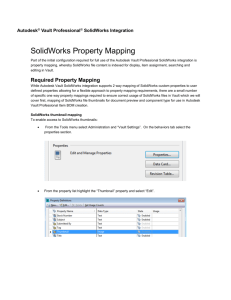 SolidWorks Integration Property Mapping Basics