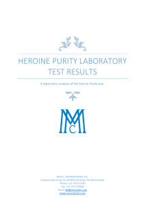 Heroine purity Laboratory Test results