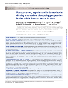 Paracetamol, aspirin and indomethacin display endocrine
