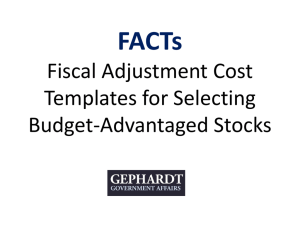 Fiscal Adjustment Cost Templates for Selecting Budget