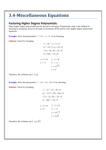 3.4 Miscellaneous Equations
