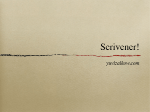 Scrivener! - Yuvi Zalkow