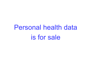 Personal health data is for sale