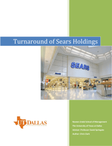 Turnaround of Sears Holdings - Turnaround Management Association
