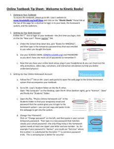 Online Textbook Tip Sheet: Welcome to Kinetic Books!
