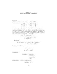 Physics 772 Peskin and Schroeder Problem 3.4 Problem 3.4 a) We