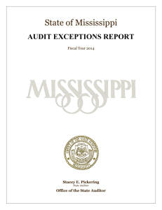 exceptions report - Mississippi Office of the State Auditor