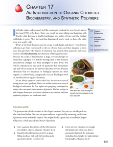 Chapter 17 An Introduction to Organic Chemistry, Biochemistry