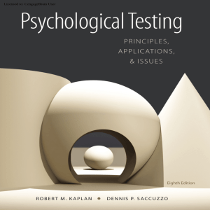 Psychological Testing: Principles, Applications, and