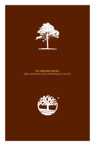2006 CSR Report - Timberland Responsibility