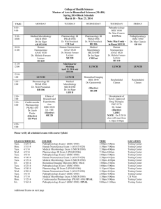 Spring 2014 Block Schedule March 10