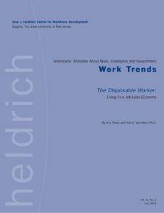 The Disposable Worker - John J. Heldrich Center for Workforce