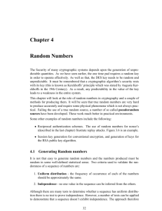 Chapter 4 Random Numbers