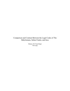 Comparison and Contrast Between the Legal Codes of