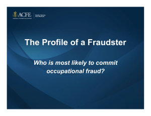 The profile of a fraudster