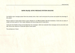 ROMA MySQL ASYNC MESSAGE SYSTEM ANALYSIS