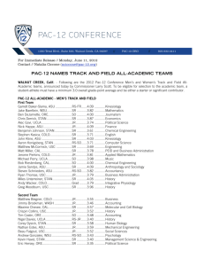 Pac-12 T&F All-Academic Teams