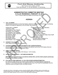 administrative committee meeting agenda