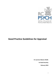 Good Practice Guidelines for Appraisal
