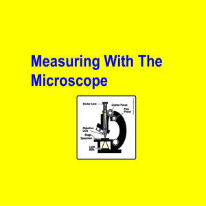 Measuring With The Microscope