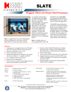 Rugged, Ultra-Low Power Field Processor