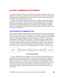 „‚ BASIC COMMUNICATION MODEL