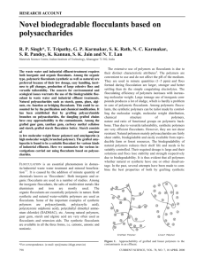 Novel biodegradable flocculants based on polysaccharides