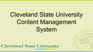 Drupal Case Study Cleveland State University