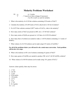 How to Make Simple Solutions and Dilutions