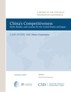 China's Competitiveness: Case Study: SAIC Motor Corporation