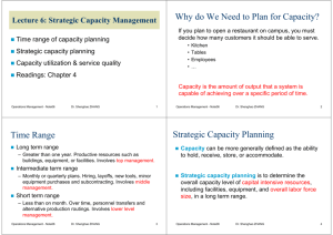 Time Range Strategic Capacity Planning