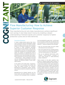 Flow Manufacturing: How to Achieve Superior Customer