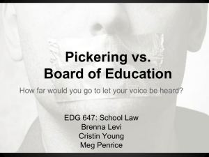 Pickering v Board of Education