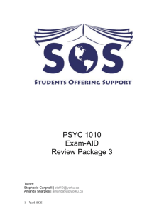 PSYC 1010 Exam-AID Review Package 3