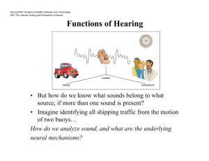 Functions of Hearing