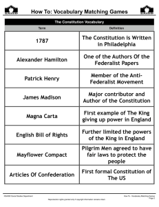 How To: Vocabulary Matching Games 1787 The Constitution is