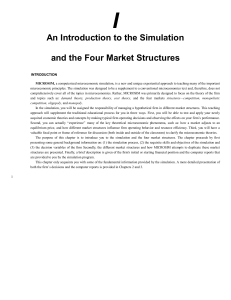 An Introduction to the Simulation and the Four Market Structures