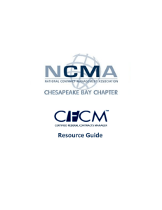 Certified Federal Contracts Manager (CFCM) Resource Guide