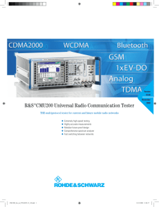 R&S CMU200 Universal Radio Communication