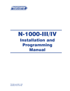 N-1000-III/IV - Honeywell Access Systems