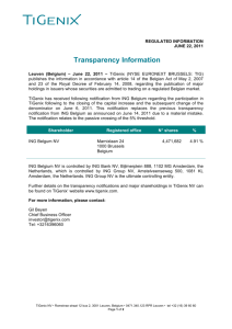 Transparency Information