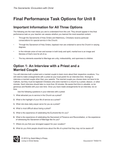 Final Performance Task Options for Unit 8