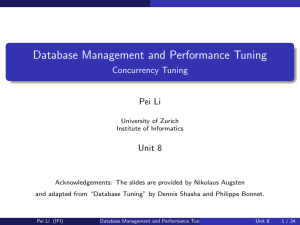Database Management and Performance Tuning