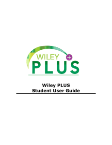 Wiley PLUS Student User Guide