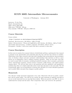 ECON 300D: Intermediate Microeconomics
