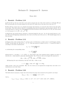 Solutions to assignment #2