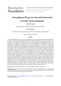 Decoupling of Wage Growth and Productivity Growth?